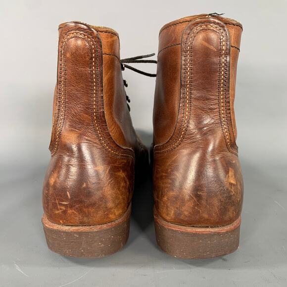 RED WING Size 9.5 Brown Distressed Leather Worker Boots main image 5